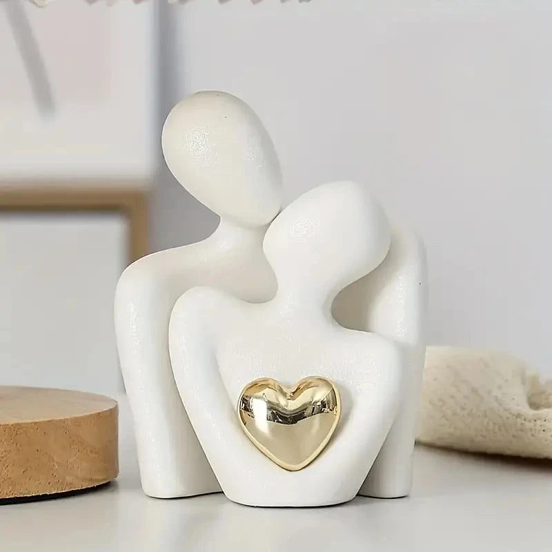 1Pc Romantic Love Embrace Statue Ornament Couple Set Bedroom Interior