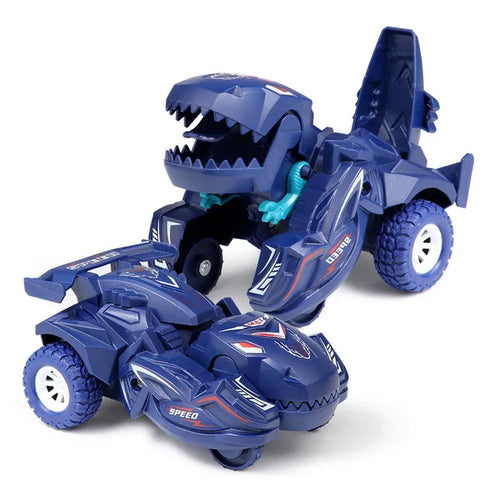 2 IN 1 Dinosaur Deformation Car Model Toy For Boys One Step Action