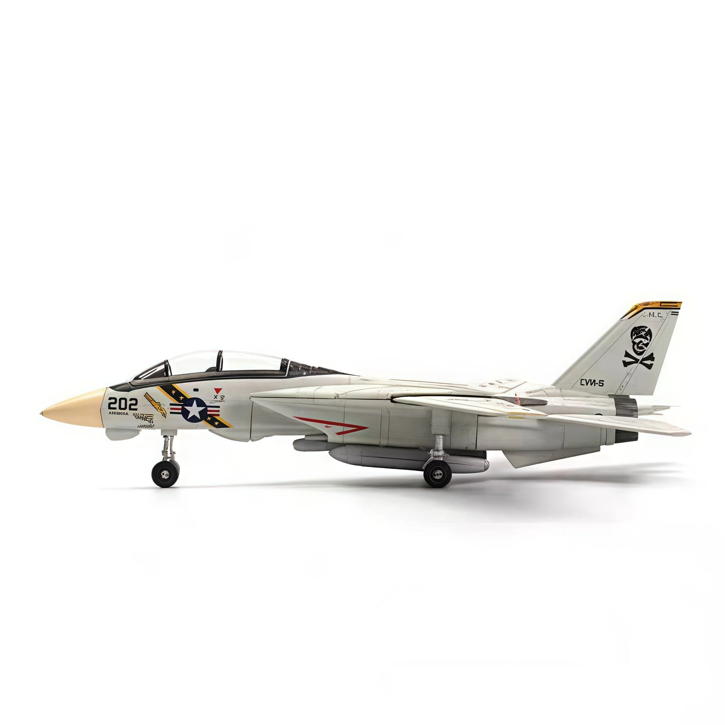 F-14 Fighter,1:72, assembled plastic airplane model (including display
