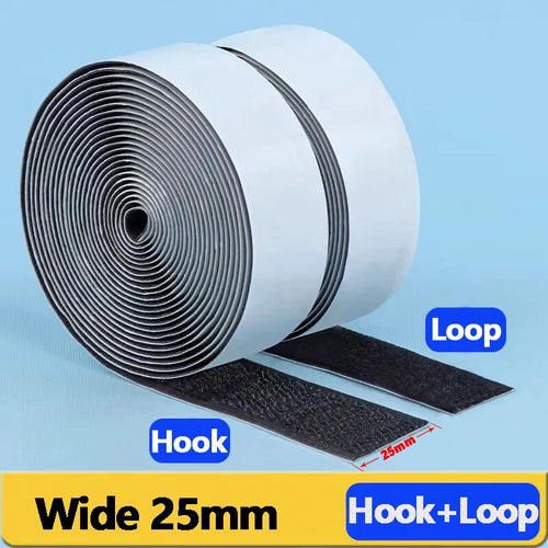 1M/5M Strong Self Adhesive Hook & Loop Tape Double Sided Heavy Duty