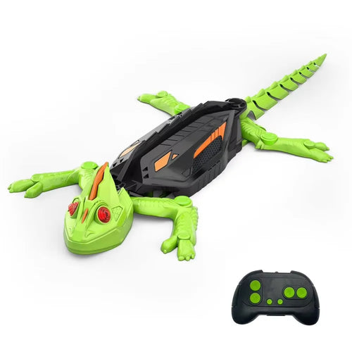Rechargeable RC Gecko Toy Remote Control Lizard for Kids LED Eyes Dual