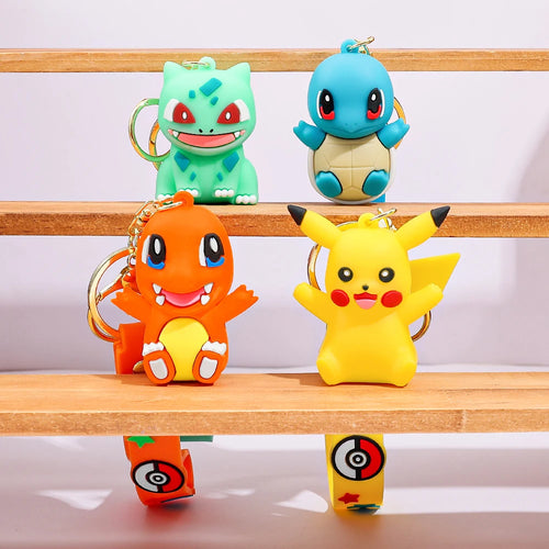 Poké Ball Keychain Set, PVC Pokémon Ball Keychain, Official Style