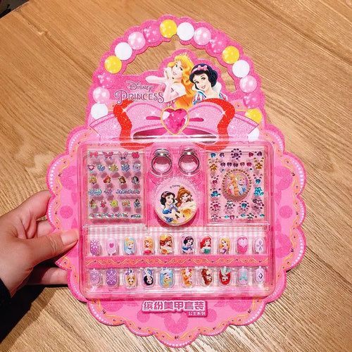 Disney Children's Nail Sticker Set Elsa Princess Dress Up Cute Kawaii