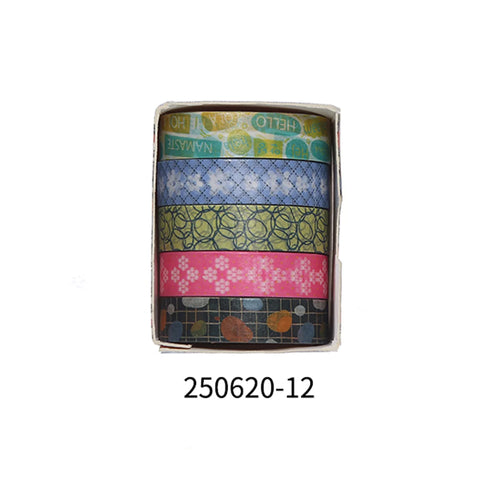 5 rolls of boxed romantic flower handbook tape, cute DIY fresh