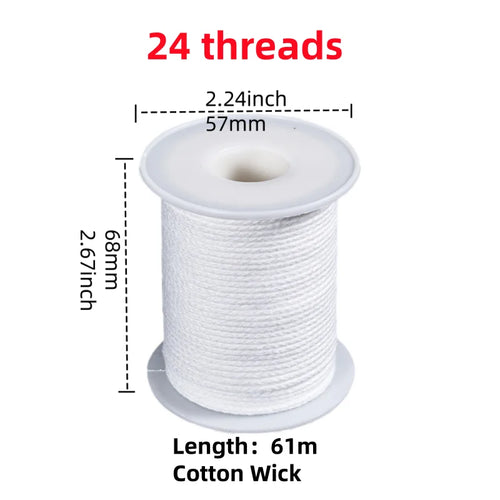 1 Roll Candle Cotton Wicks +100pcs Metal Candle Wick Sustainer Tabs