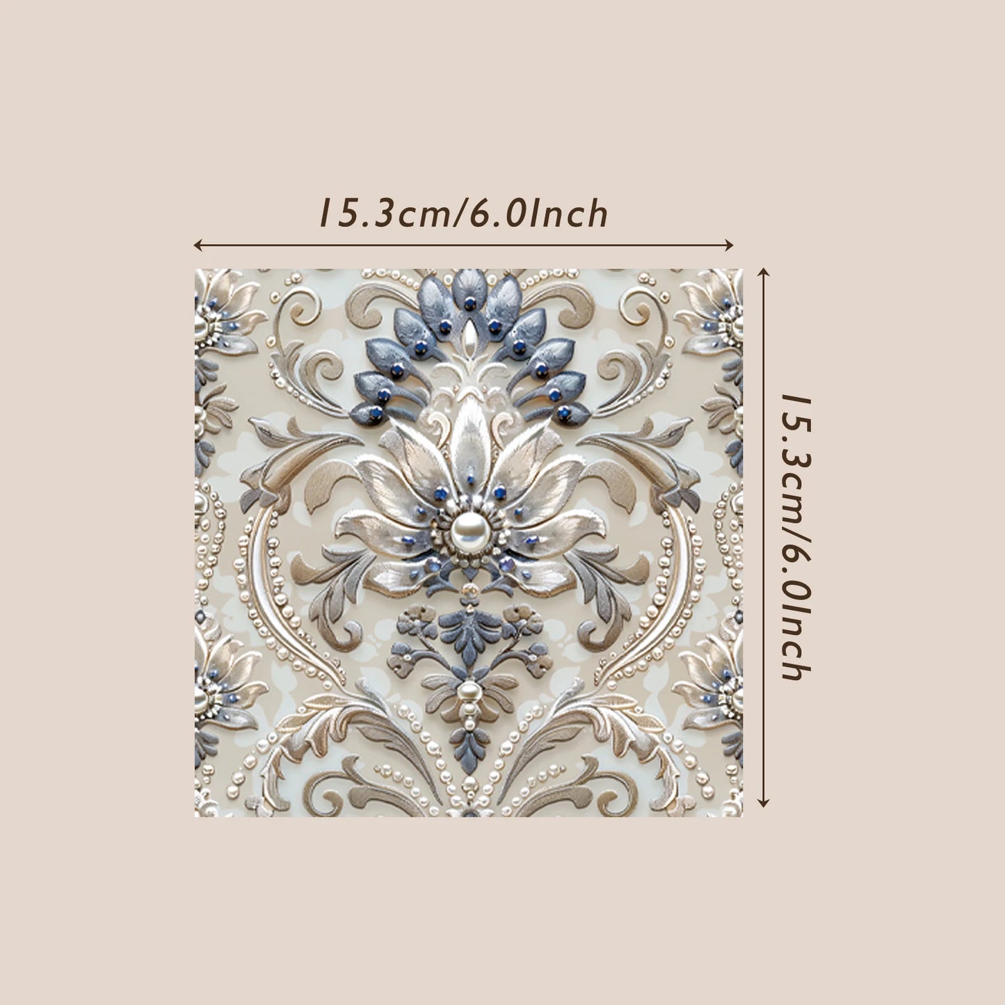 Embossed With Pearl Satin Scrapbook Paper Pad 8 Sheets Art Craft