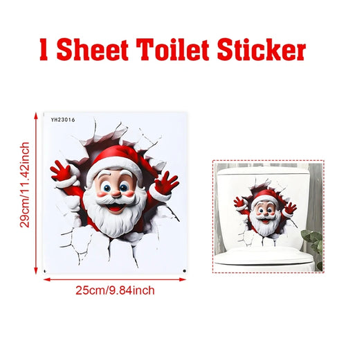 Christmas Toilet Sticker Merry Christmas Decoration for Home 2025