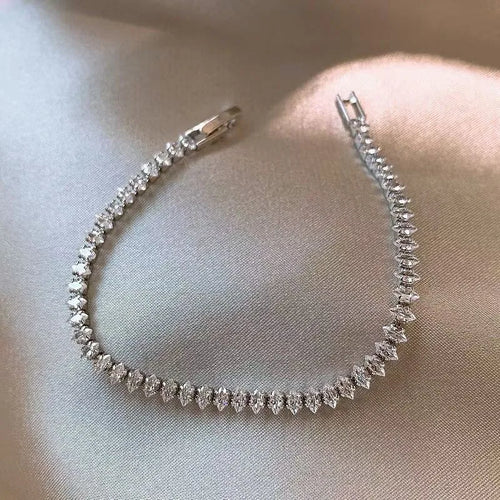 Luxury Roman Crystal Geometric Chain Bracelets for Women Trendy Goth