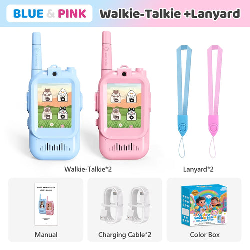 JCMO Video Walkie Talkies for Kids 2 Pack Funny Voice Change