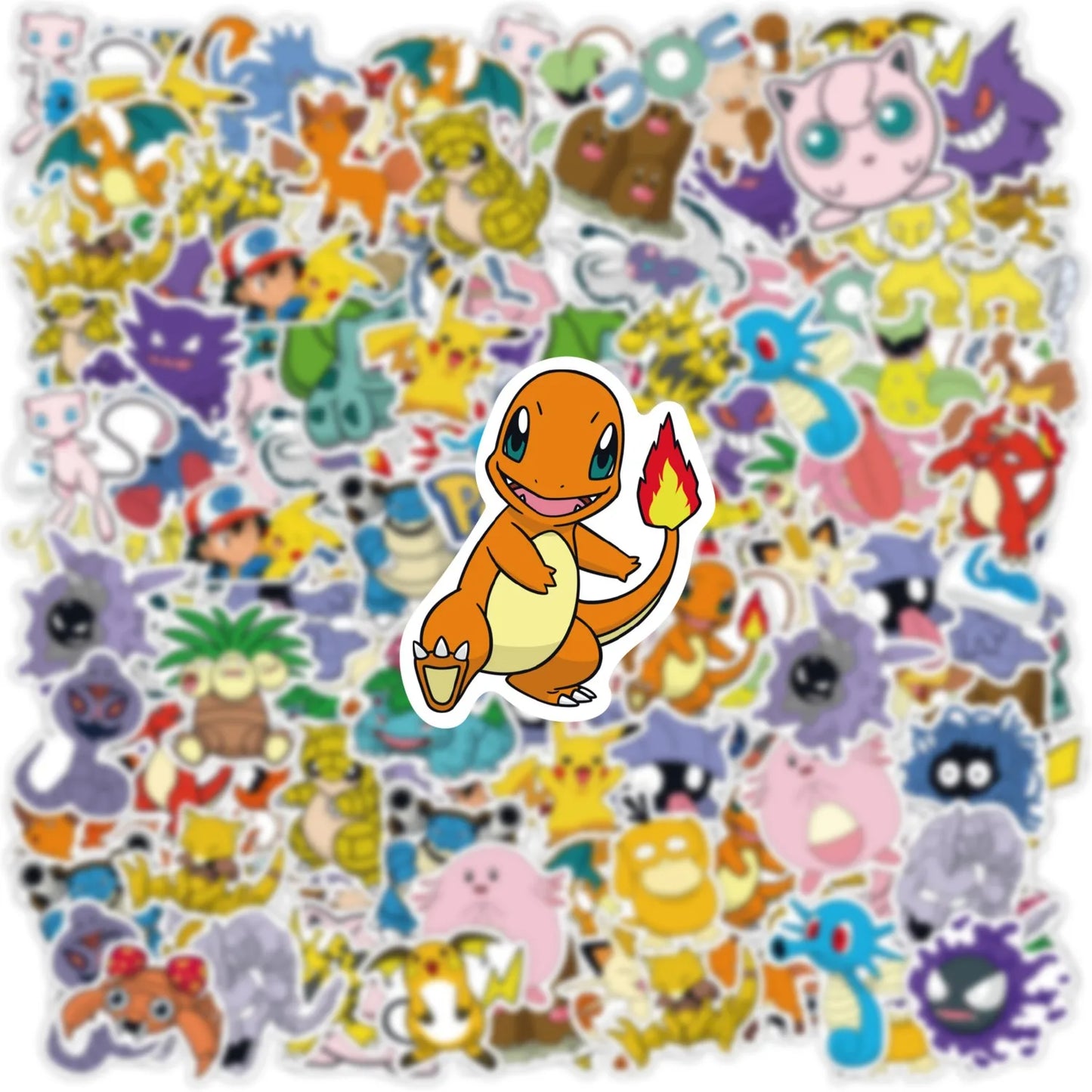 50PCS Anime Pokemon Cute Stickers Graffiti Decoration DIY Skateboard