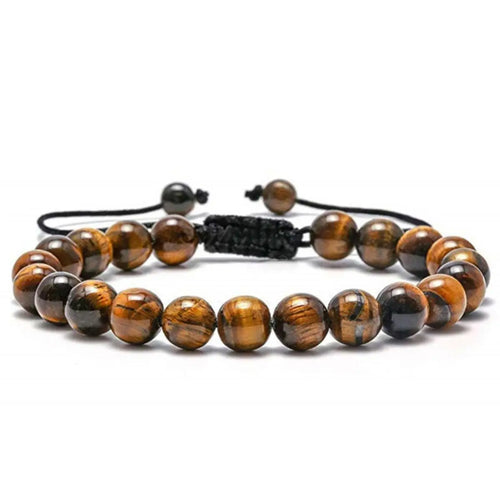 3 Style 8mm Natural Tiger Eyes Lava Rock Protection HANDMADE Bracelet