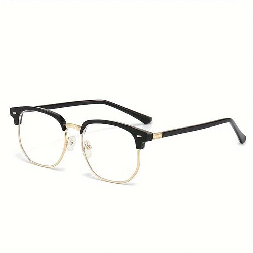 1 Piece of Men's Casual Style Half Framed Glasses PC Lenses Decorative