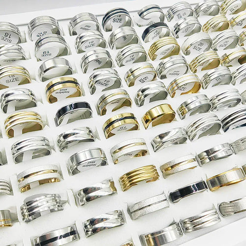 20pcs/Lot Factory Wholesale Hot Mix Style Simple Stainless Steel