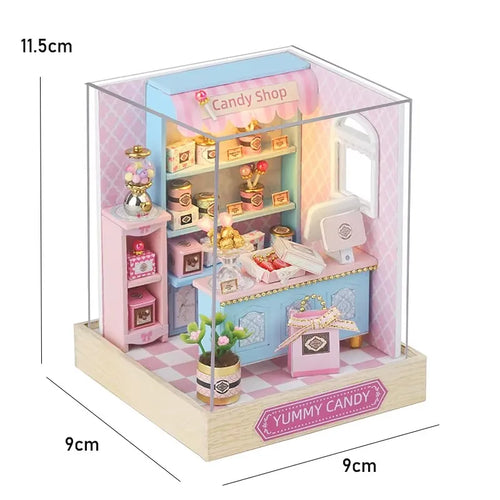 New Miniature Doll Houses DIY Small House Kit Making Room Toys Home