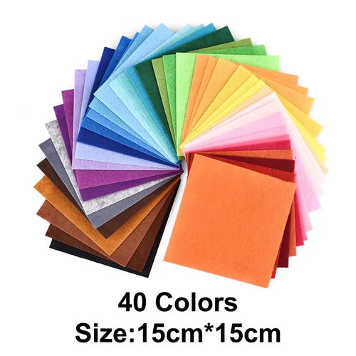 10/40Pcs Nonwoven Needlework Felt Fabric 10cm Patchwork Cloth Bundle