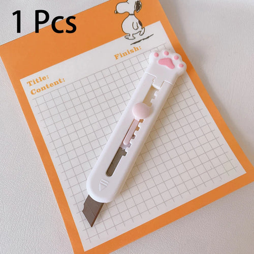 Kawaii Mini Pocket Cat Paw Art Utility Knife Express Box Knife Paper
