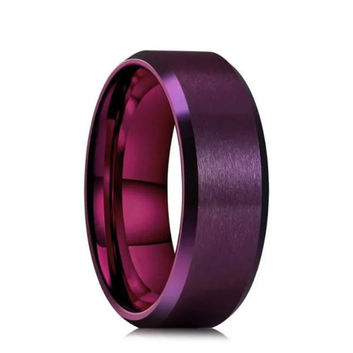 Classic 8mm Tungsten Mens Ring Surface Brushed Stainless Steel Ring