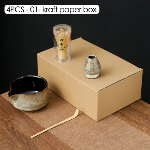 4/6/7PCS Japanese Matcha Blender Set with Bamboo Whisk Matcha Brush