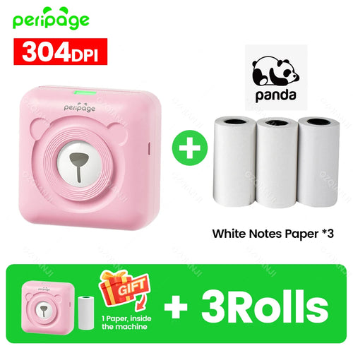300DPI Peripage A6 58mm Mini Bluetooth Notes Label Sticker Printer