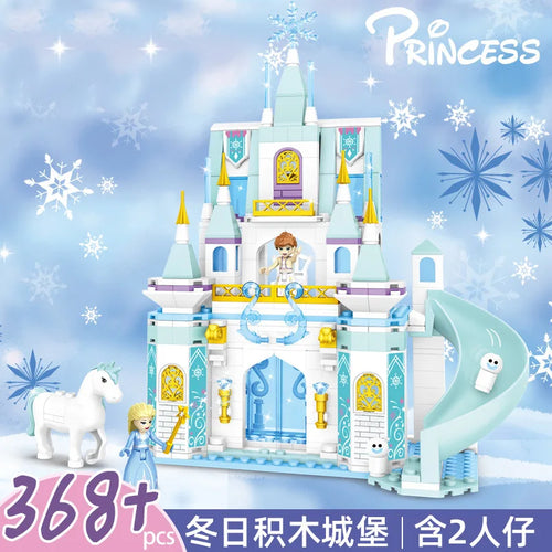Disney Princess Elsa Ice Castle Princess Magic Castle Set Building