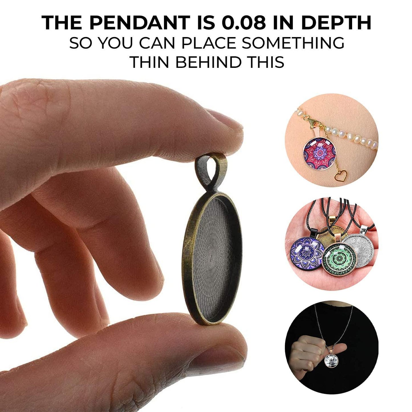100 PCS Pendants for Jewelry Making Pendant Trays | Cabochon Frames
