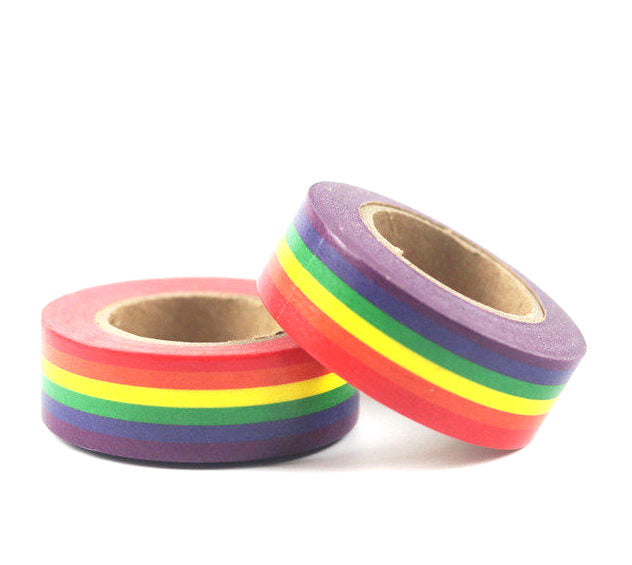 Vivid Rainbow Stripe Washi Tape | Gift Wrapping and Craft Tape