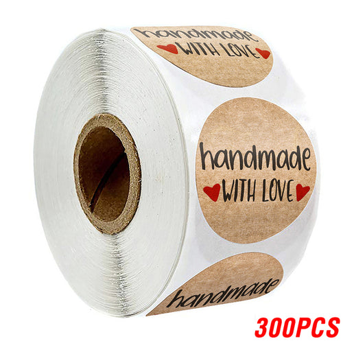 100-500pcs Vintage Kraft Paper Stickers Scrapbook Gift Stationery