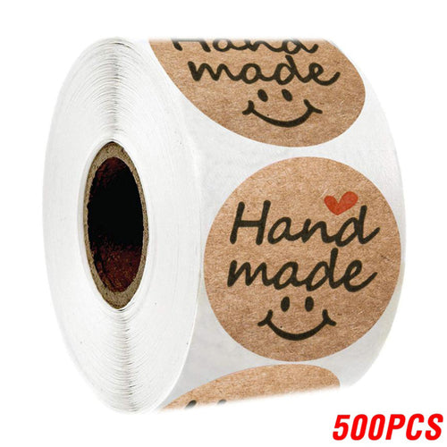 100-500pcs Vintage Kraft Paper Stickers Scrapbook Gift Stationery
