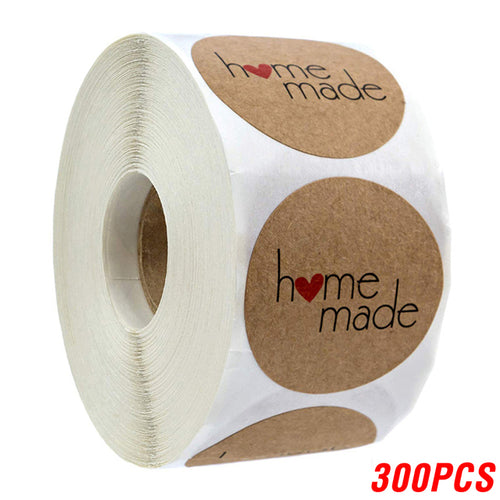 100-500pcs Vintage Kraft Paper Stickers Scrapbook Gift Stationery