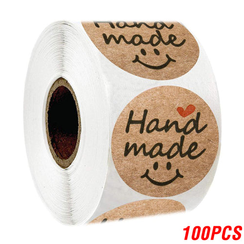 100-500pcs Vintage Kraft Paper Stickers Scrapbook Gift Stationery