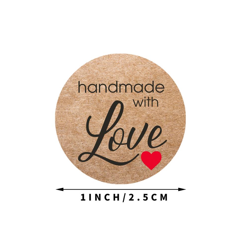 100-500pcs Vintage Kraft Paper Stickers Scrapbook Gift Stationery