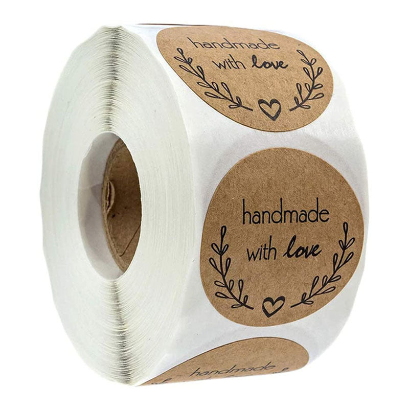 100-500pcs Vintage Kraft Paper Stickers Scrapbook Gift Stationery