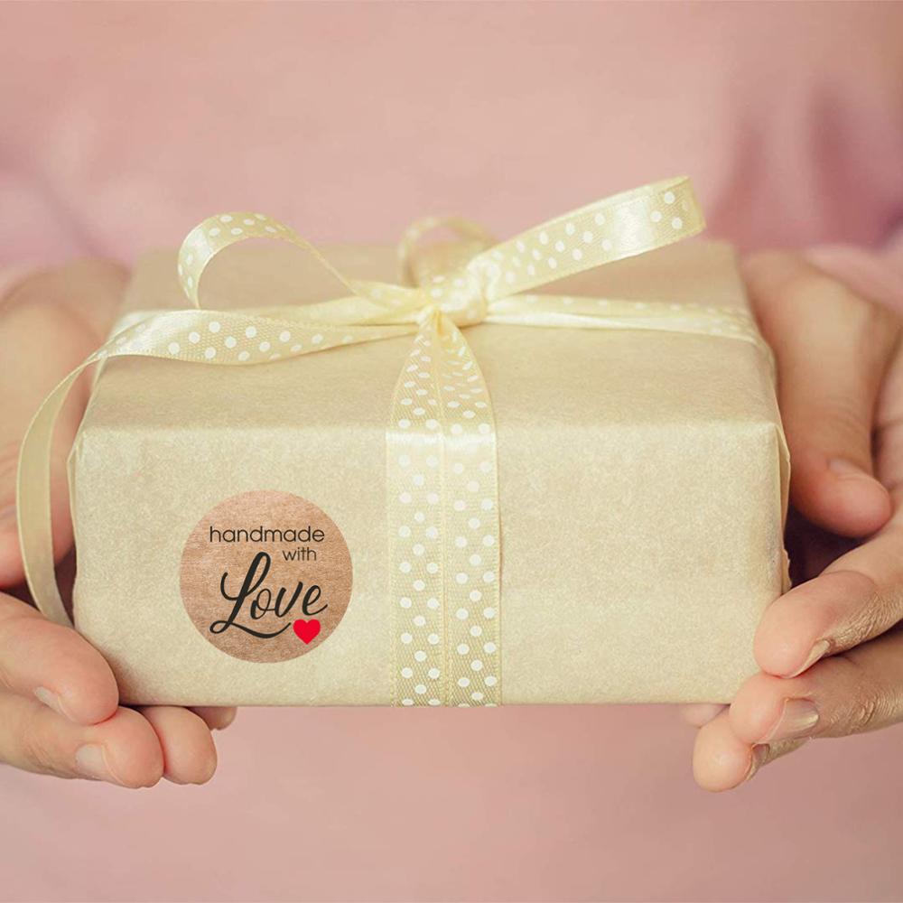 100-500pcs Vintage Kraft Paper Stickers Scrapbook Gift Stationery