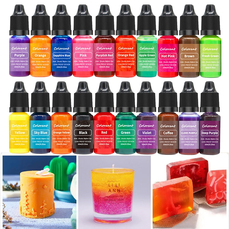 Candle Making Liquid Dyes | Pigments Candle Making - 20 Colors Candle