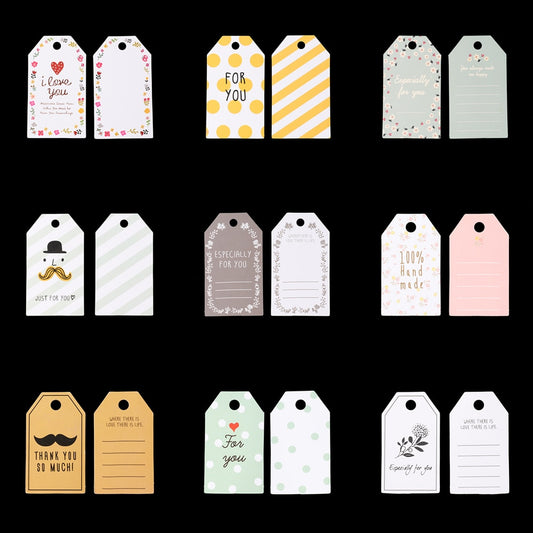 50pcs Paper Tags DIY Craft Label Luggage Party