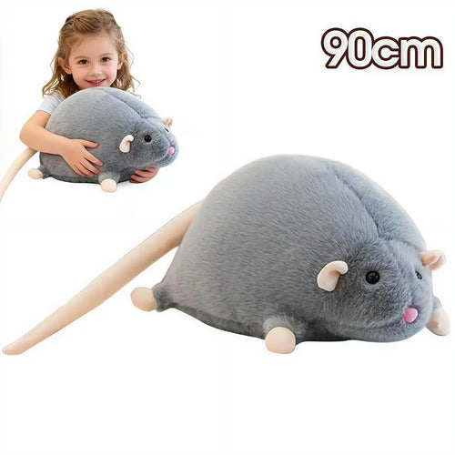 Cute 40/90cm Mouse Doll Plush Oversized Flower Branch Rat Doll Cartoon