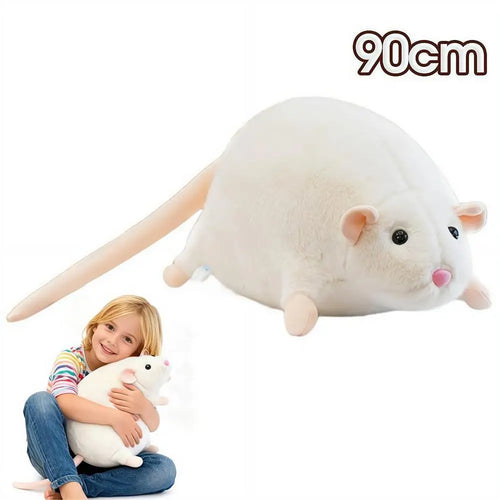 Cute 40/90cm Mouse Doll Plush Oversized Flower Branch Rat Doll Cartoon
