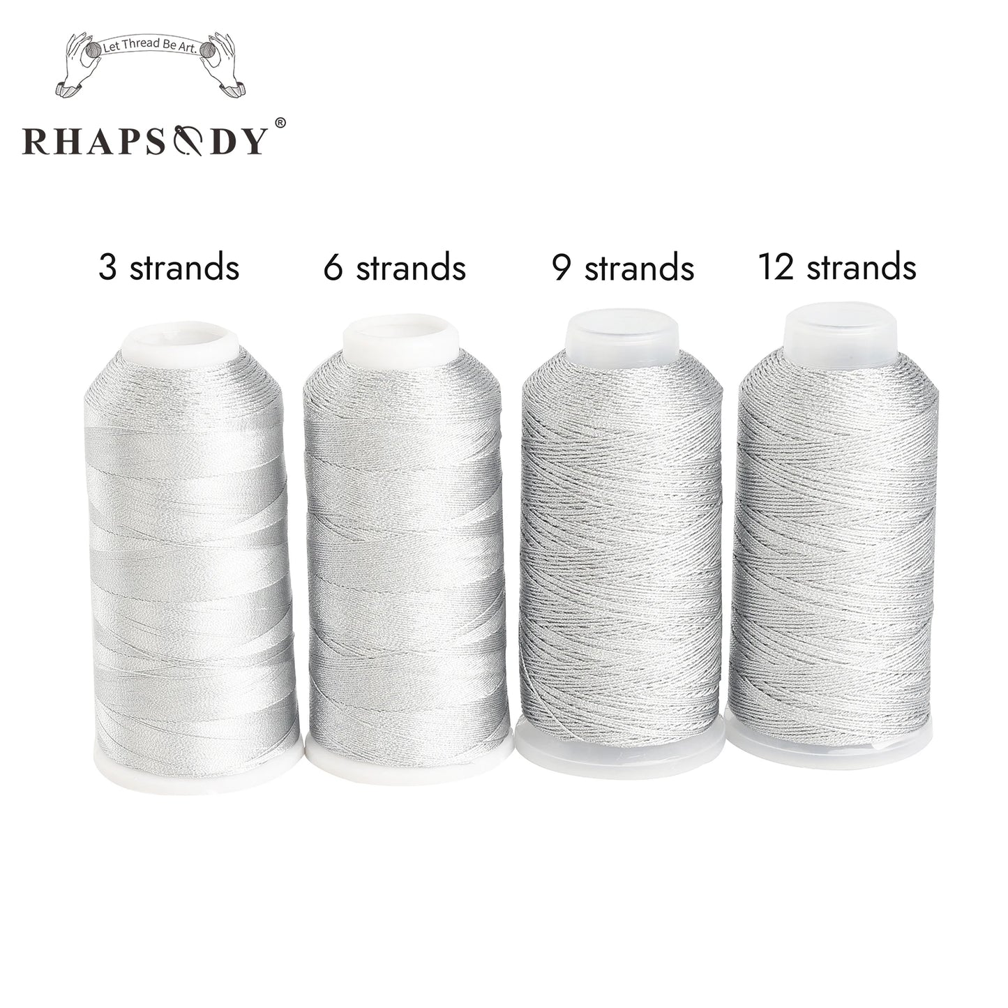 Rhapsody Metallic Thread 3/6/9/12 Strands Jewelry Thread Craft Gold