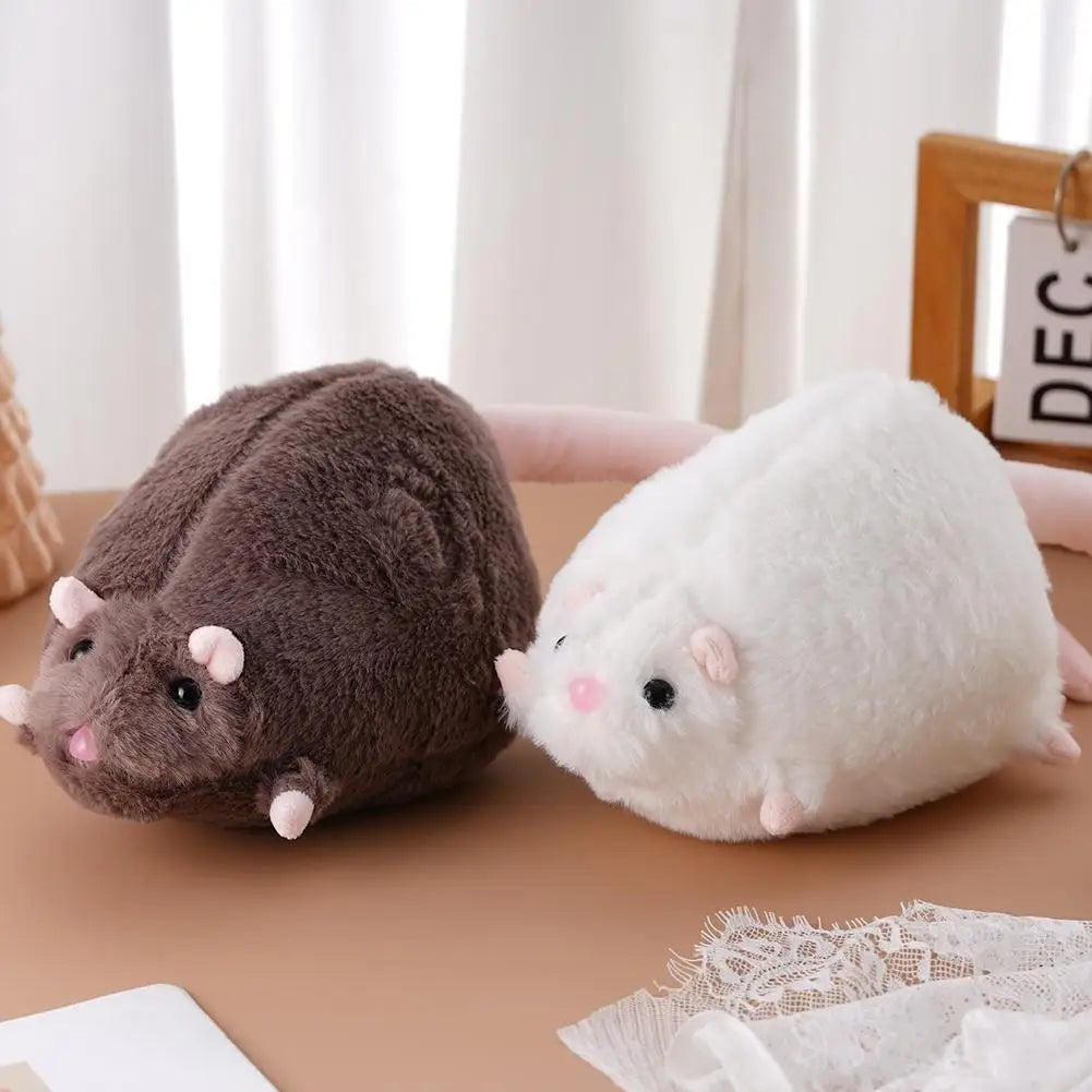 Cute 40/90cm Mouse Doll Plush Oversized Flower Branch Rat Doll Cartoon