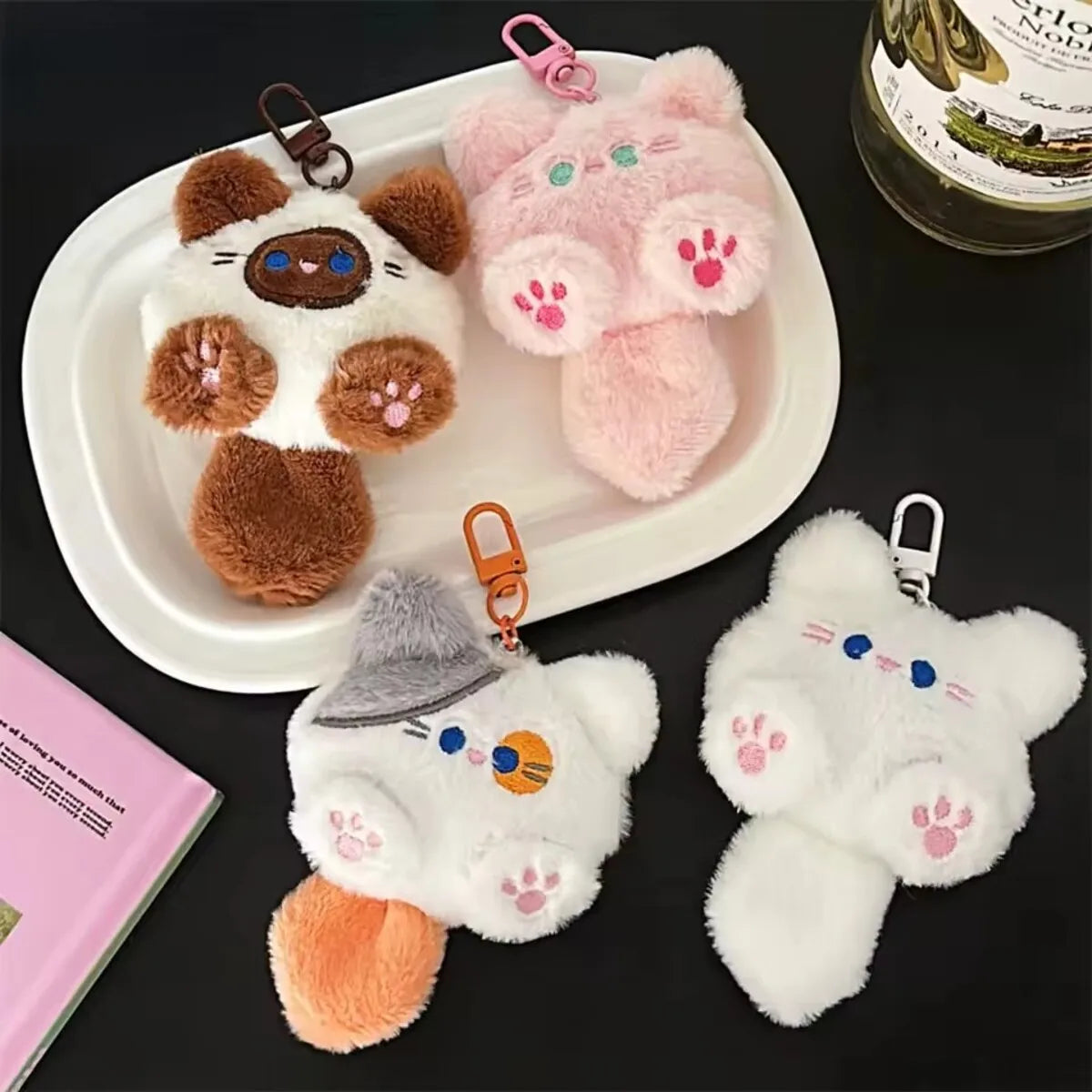 Cute Plush Cat Doll Pendant Girl Backpack Doll Pendant Couple Bag
