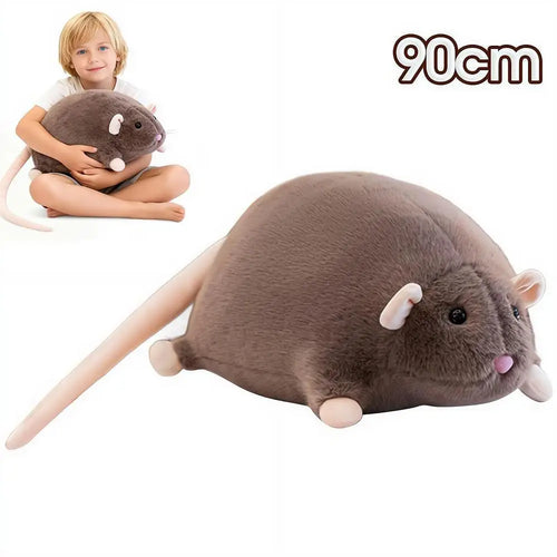 Cute 40/90cm Mouse Doll Plush Oversized Flower Branch Rat Doll Cartoon