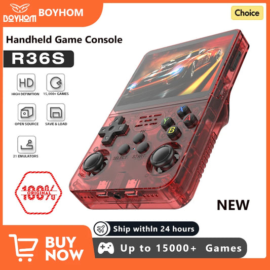 NEW R36S Retro Handheld Game Console Linux System 3.5 Inch IPS Screen