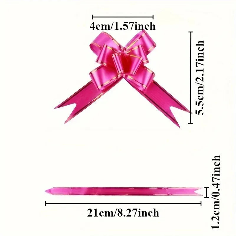 100pcs Party Wedding Christmas Tree Hanging Decorated Ribbon Bow Bag