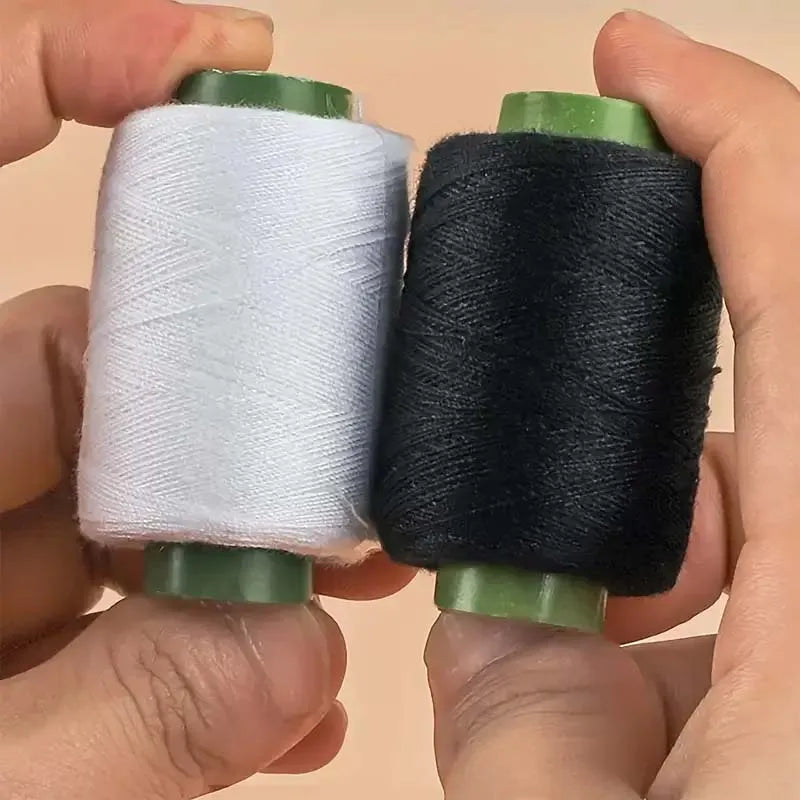 1 Set Durable Black/White Sewing Threads  Assorted Hand Sewing Needles
