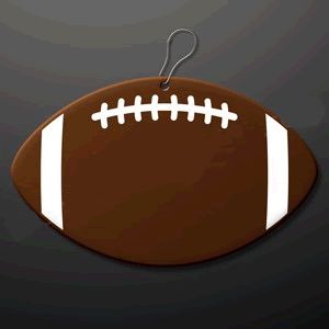 Blinkee 597386 Football Medallion Charm with J Hook for Necklace