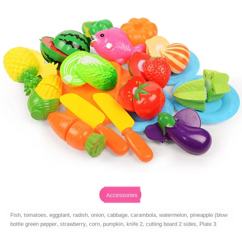 6/10/13/24Pcs Kitchen Fun Cutting Fruits and Vegetables Food Play