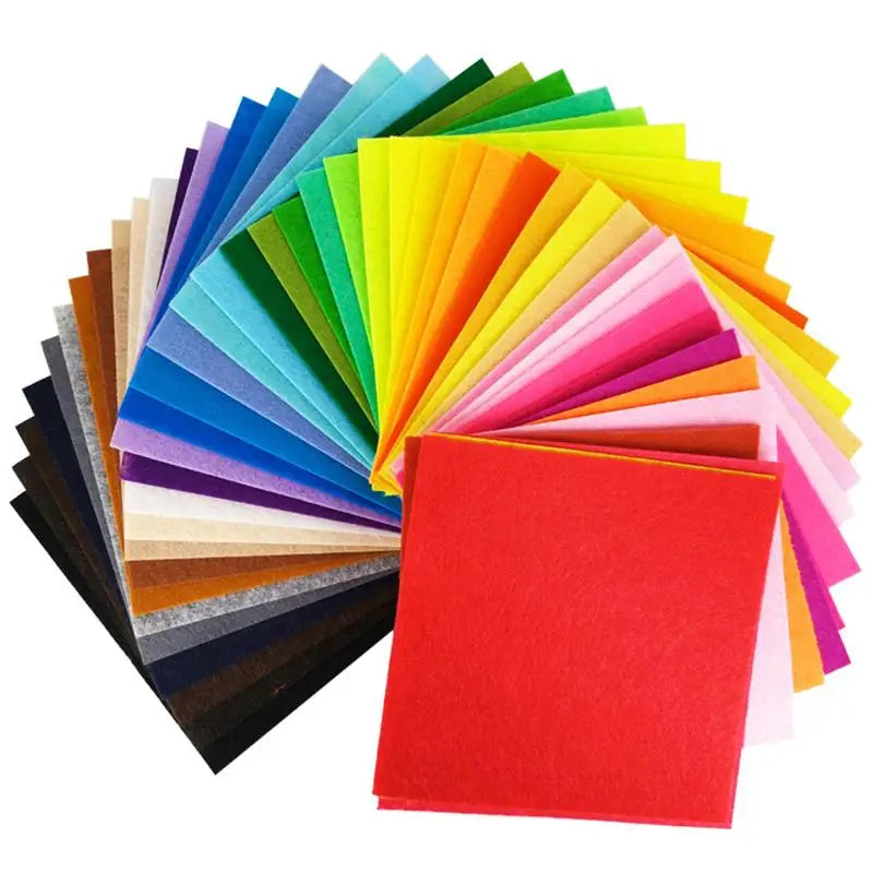 10/40Pcs Nonwoven Needlework Felt Fabric 10cm Patchwork Cloth Bundle
