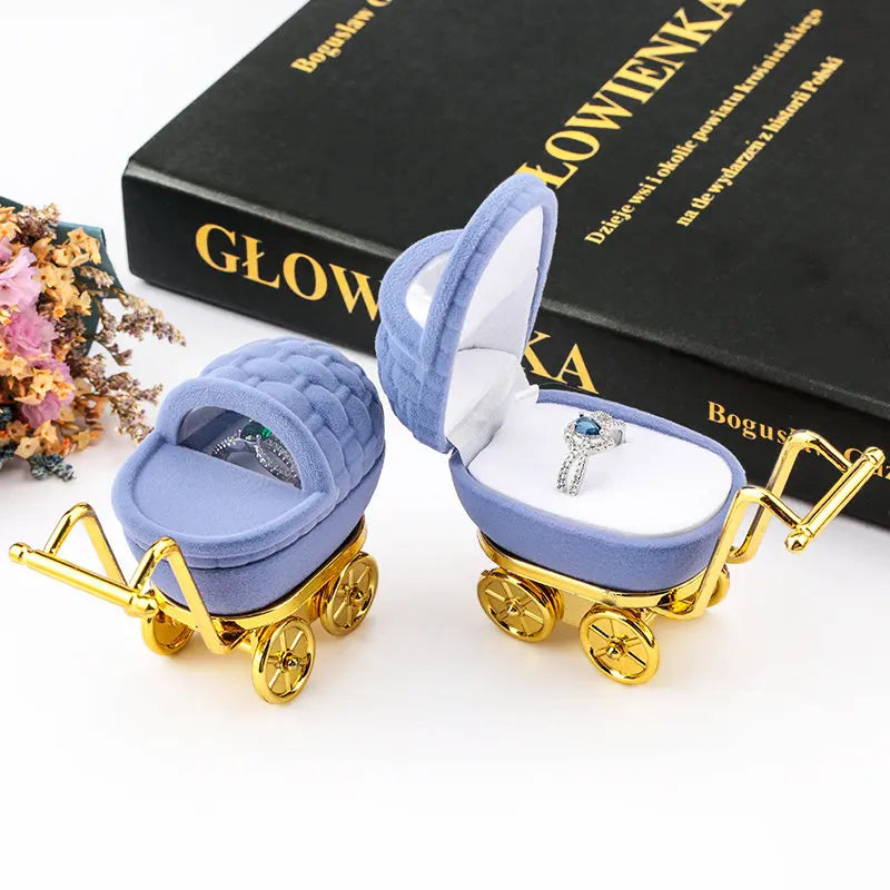 1 Piece Lovely Velvet Jewelry Box Container Wedding Ring Box for