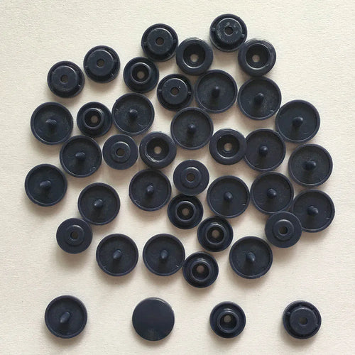 50 Sets Round Snaps Buttons For Bib T5 Plastic Press Button Fastener