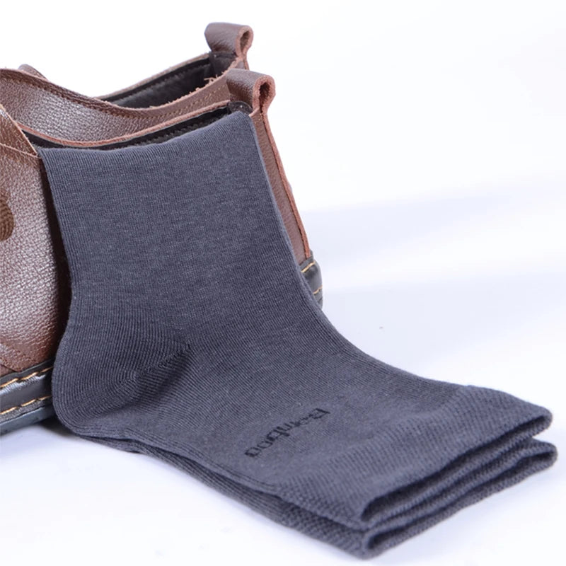 10Pairs/Lot Men Bamboo Socks Brand Comfortable Breathable Casual